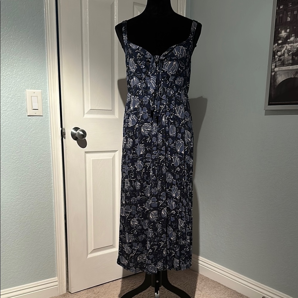 Lucky Brand Blue and White Spaghetti Strap Sundress